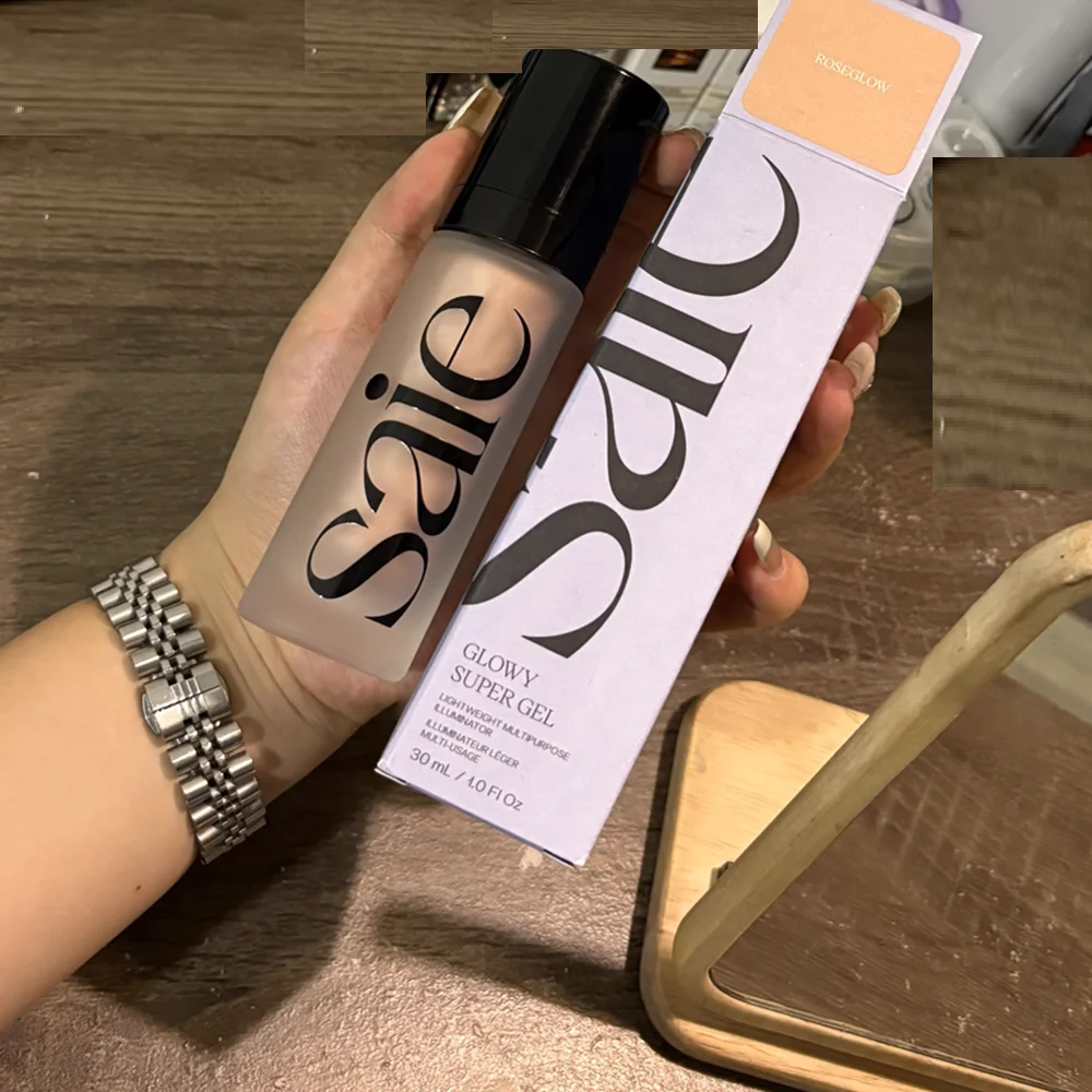Starglow Saie Highlighter Blush Contour 15ml Brighten Glitter Non-Sticky Highlighting Liquid Saie Natural Charming Makeup