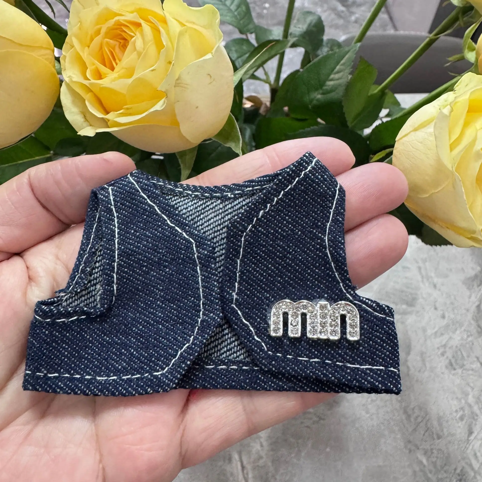 17 cm Labubu ubrania pluszowa zabawka ubrania miś zabawka top kamizelka jeansowa spódnica akcesoria lalka ubrania dla lalek