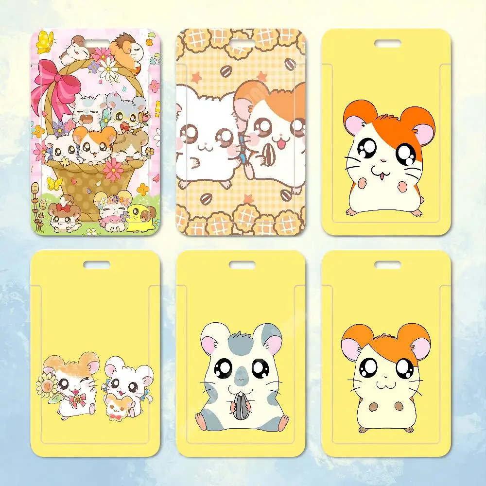 Cartoon Hamster H-Hamtaro-S Plastic Card Holder Worker ID Card Clear Transparent Employee Visitor Pass