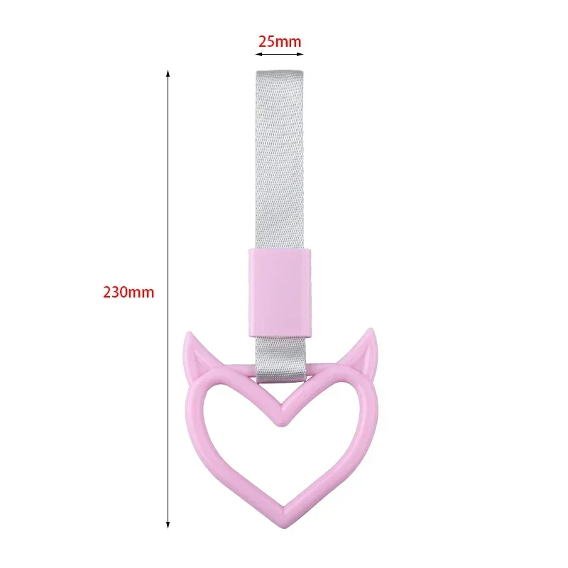 Car Tow Strap Tsurikawa Ring Heart JDM Train Bus Handle Hand Strap Styling Drift Charm Strap Auto Accessories