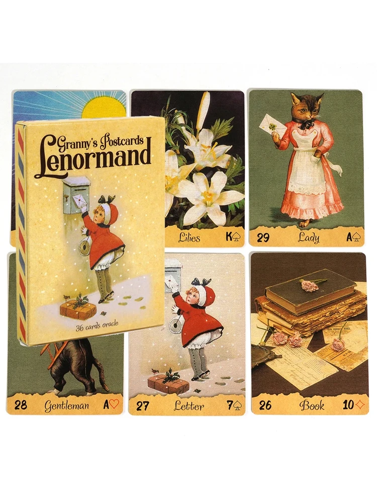 Granny'S Postcards Lenormand 36 Cards Oracle Deck century from Europe Oracle Tarot Cards For Beginners Set Card Game Board Game