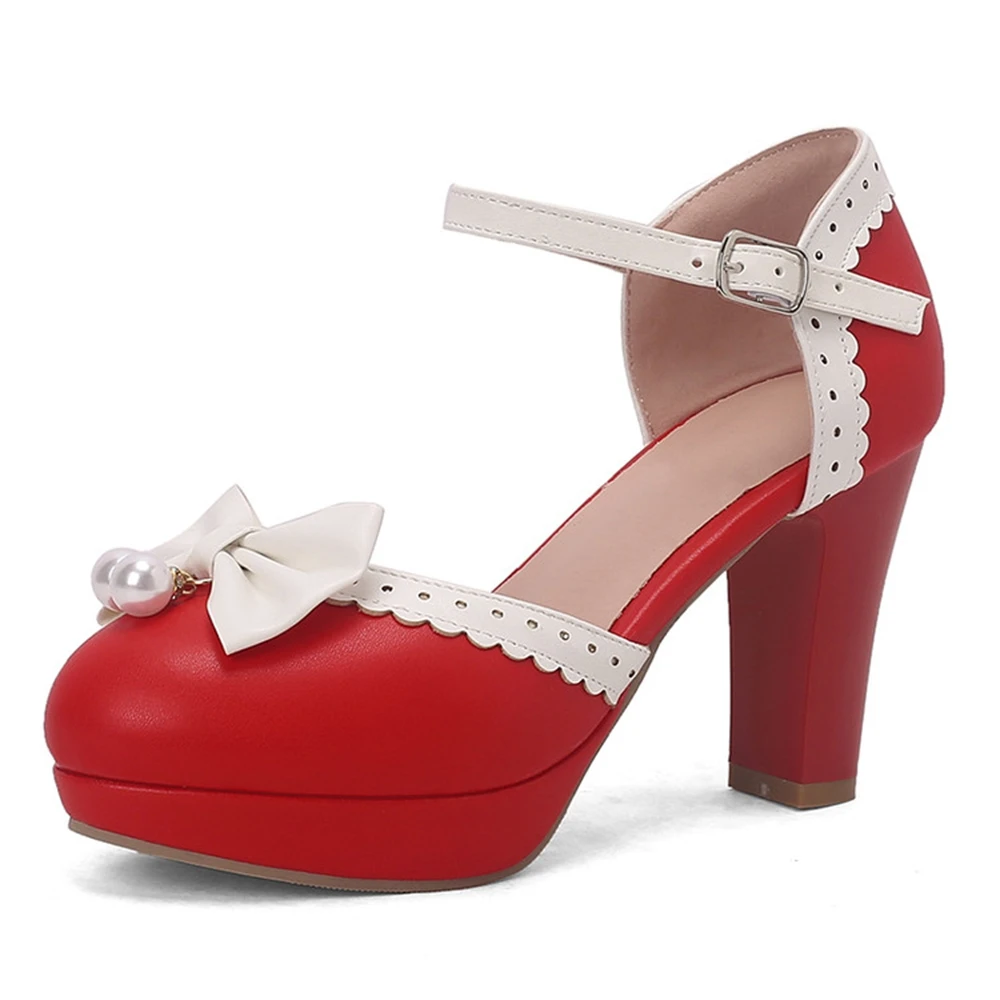 

Женские элегантные модные босоножки на высоком каблуке с бантом, круглым носком и ремешком на пряжке, для вечеринок и свадеб, на платформе, размер 48, 271