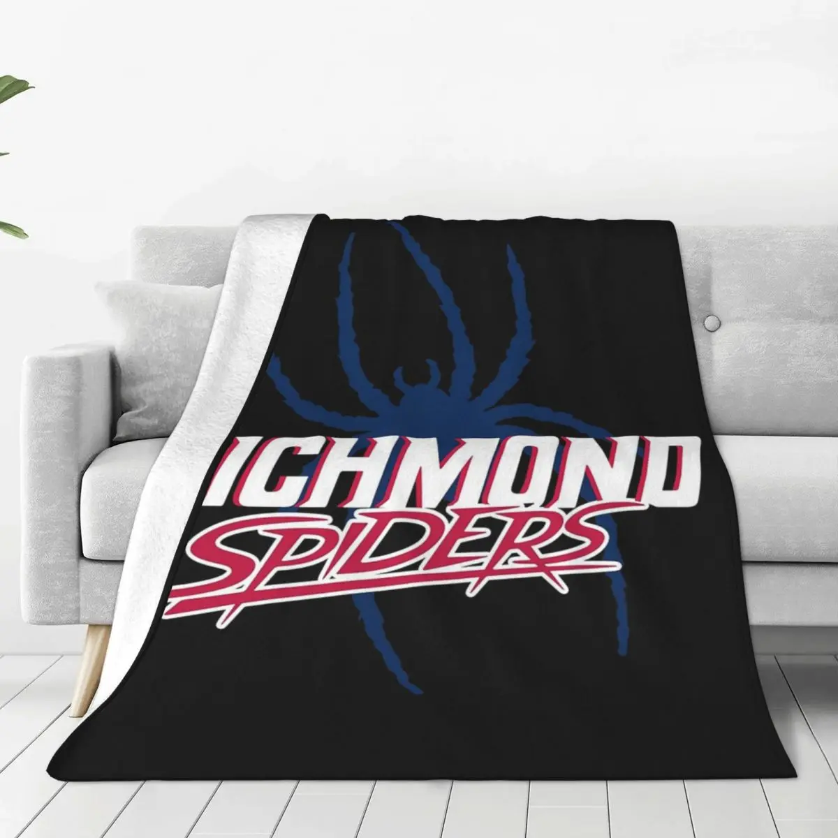 Richmond Spiders Blankets Flannel Warm Sofa Throw Blankets For Home Bedroom Travel Throws Bedspread Quilt