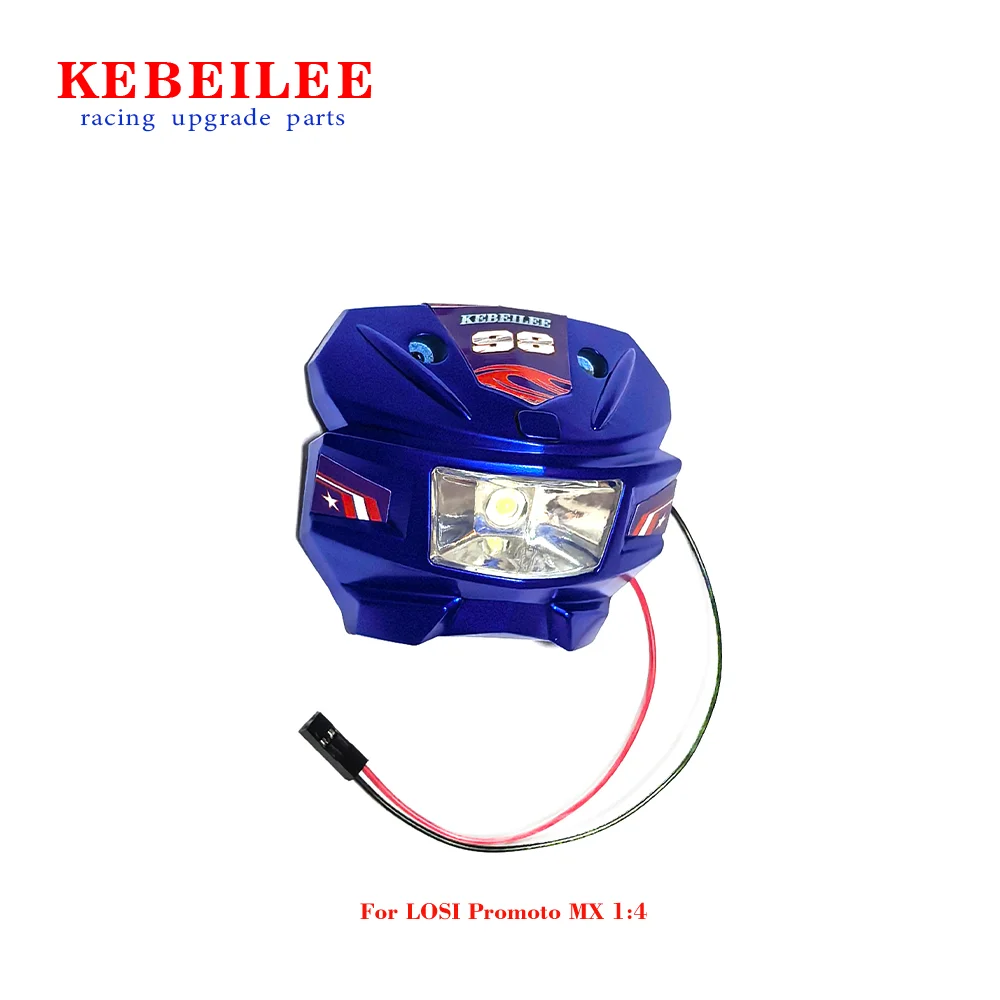 

KEBEILEE Redesign Headlights with Switch For LOSI Promoto-MX -SM Motorcycle 1:4