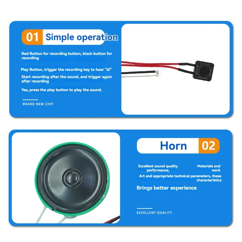 Superior DIY Greeting Card Chip 240 Seconds Recordable Voice Sound Chip Module Voice Greeting Card For Holiday Moudle Loop Playb