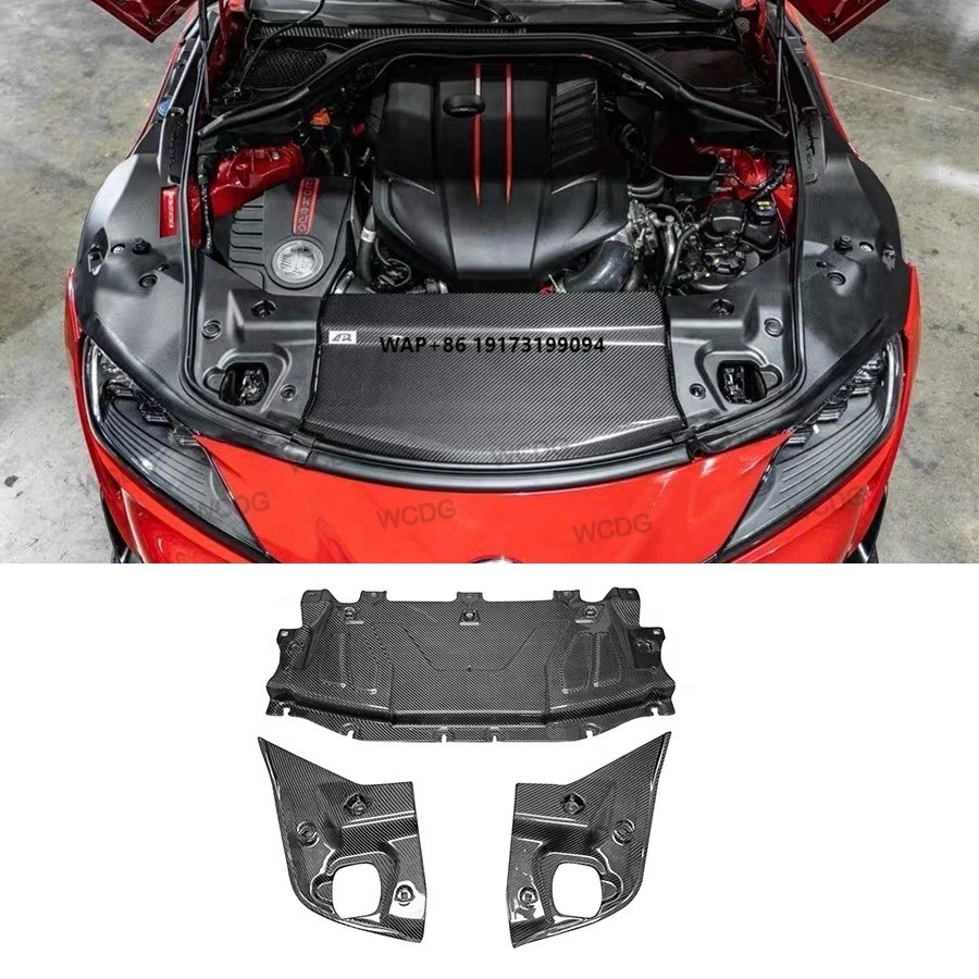 

For-Toyota Supra MK5 A90 A91 GR 2019+ High Quality Carbon Fiber Cooling Panel Plate Radiator Cover Cooling Tray Bodykit