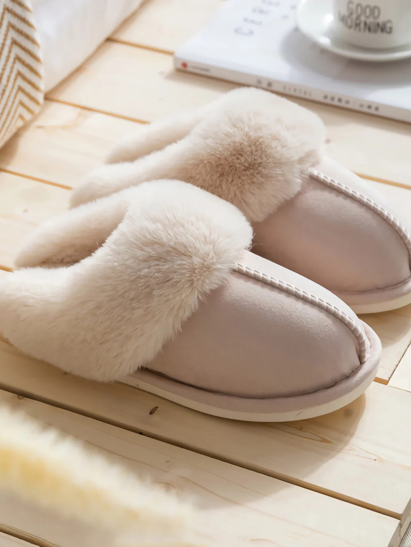 حجم كبير 47 الرجال شبشب شتوي فروي أحذية المنزل الدافئة الرجال الأزواج منزل الطابق الشرائح الانزلاق على الأحذية مريحة لينة غرفة نوم الأحذية #6