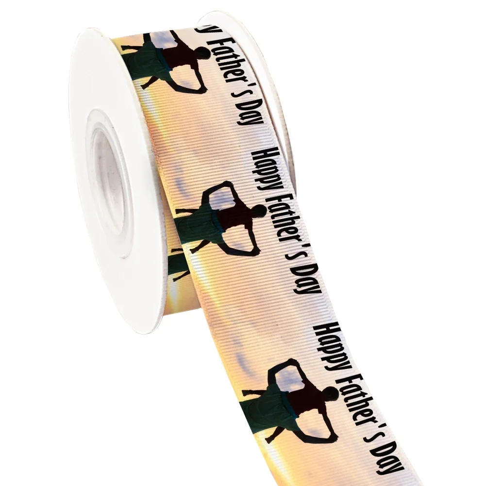 10 Yards Father Day Printed Decoration Grosgrain Ribbon For Craft Supplies Sewing Accessories