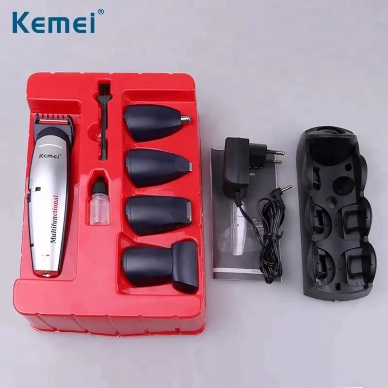 Kemei Rechargeable Electric Hair Clipper KM-560 5 In 1 Hair Clipper Razor Nose Hair Trimmer Body