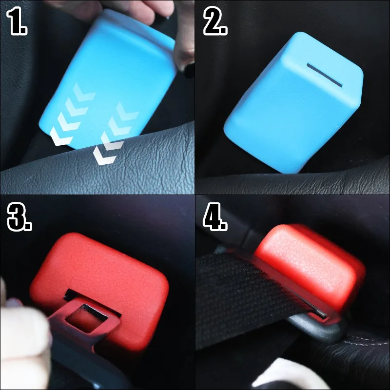 Universal Auto Sitz Gürtel Basis Abdeckung Auto Sitz Gürtel Buchse Schutz Dekorative Staubdicht Silikon Auto Verwenden Zubehör