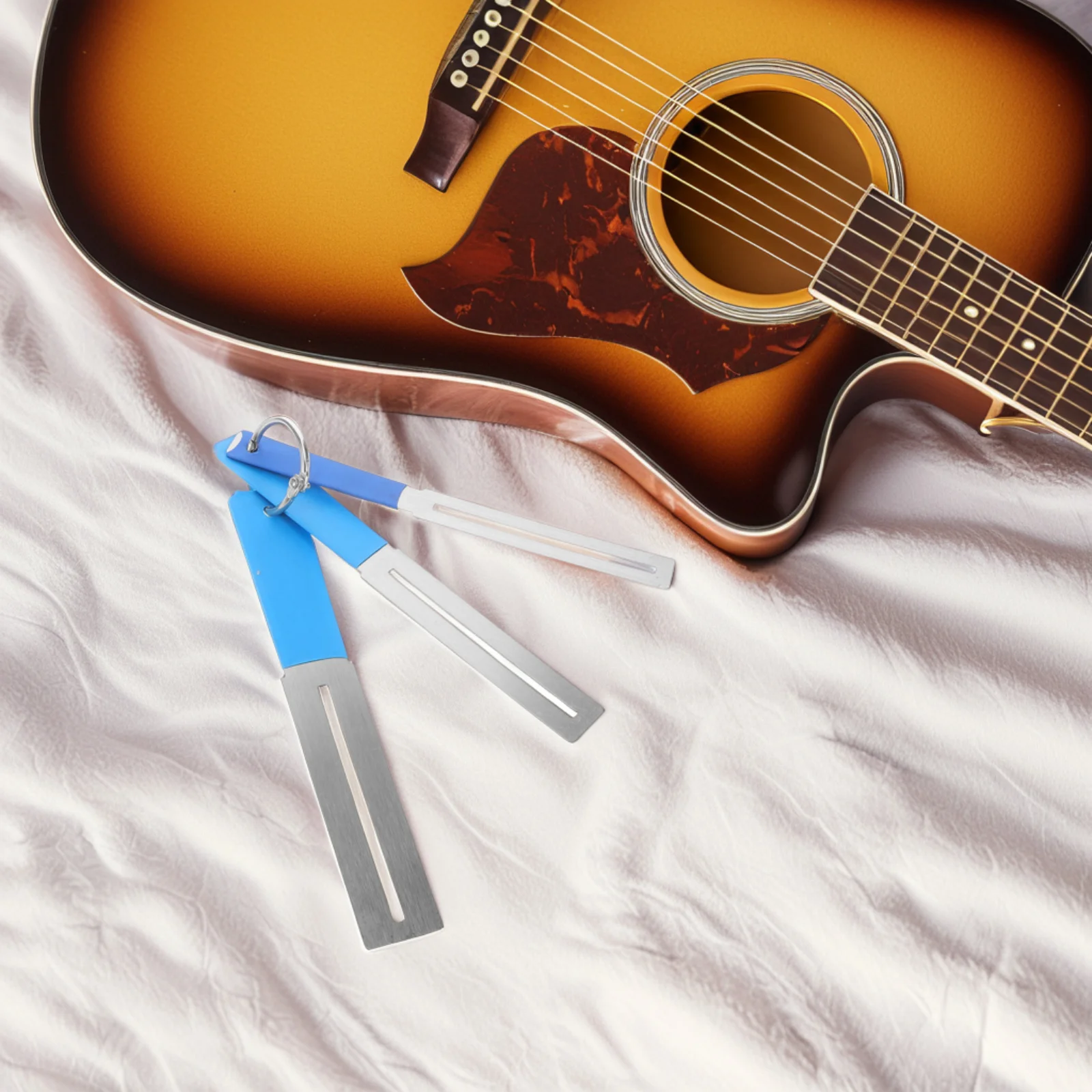 

3pcs Stainless Steel Guitar Guards Set Durable Fretboard Protectors For Guitar Bass Ukulele Fret Polishing Sanding Tool Kit