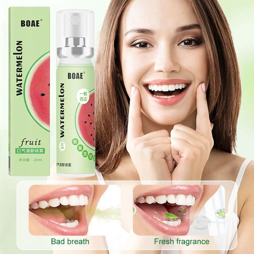 1/3/5pcs Watermelon Flavor Oral Fresh Spray Fresh Breath Carry Long Lasting Fragrance With You And Spray Oral Freshener 20ml