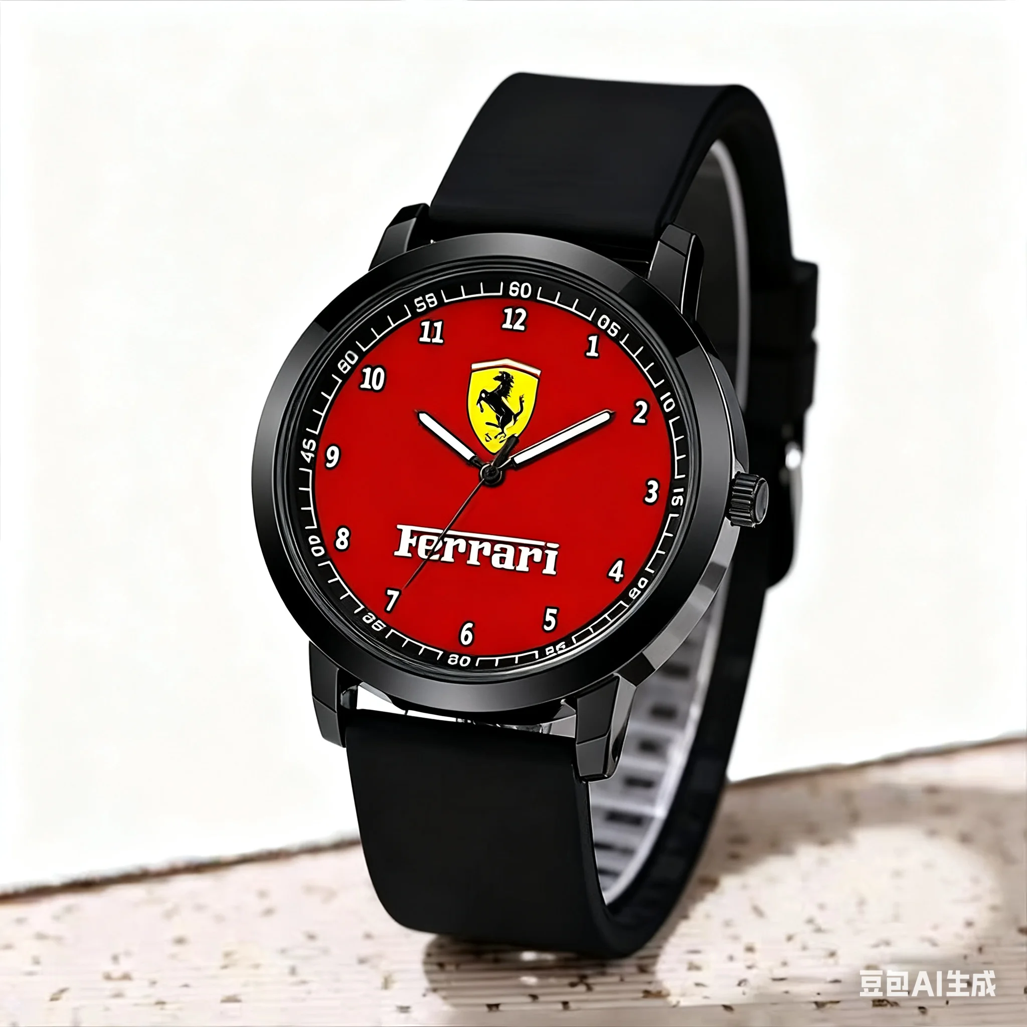 Fashion Quartz Car Clock Waterproof Car Logo Student Watch ﻿For Ferrari SJ F430 Stradale Roma 488 Portofino F8 Roma Spider SF90