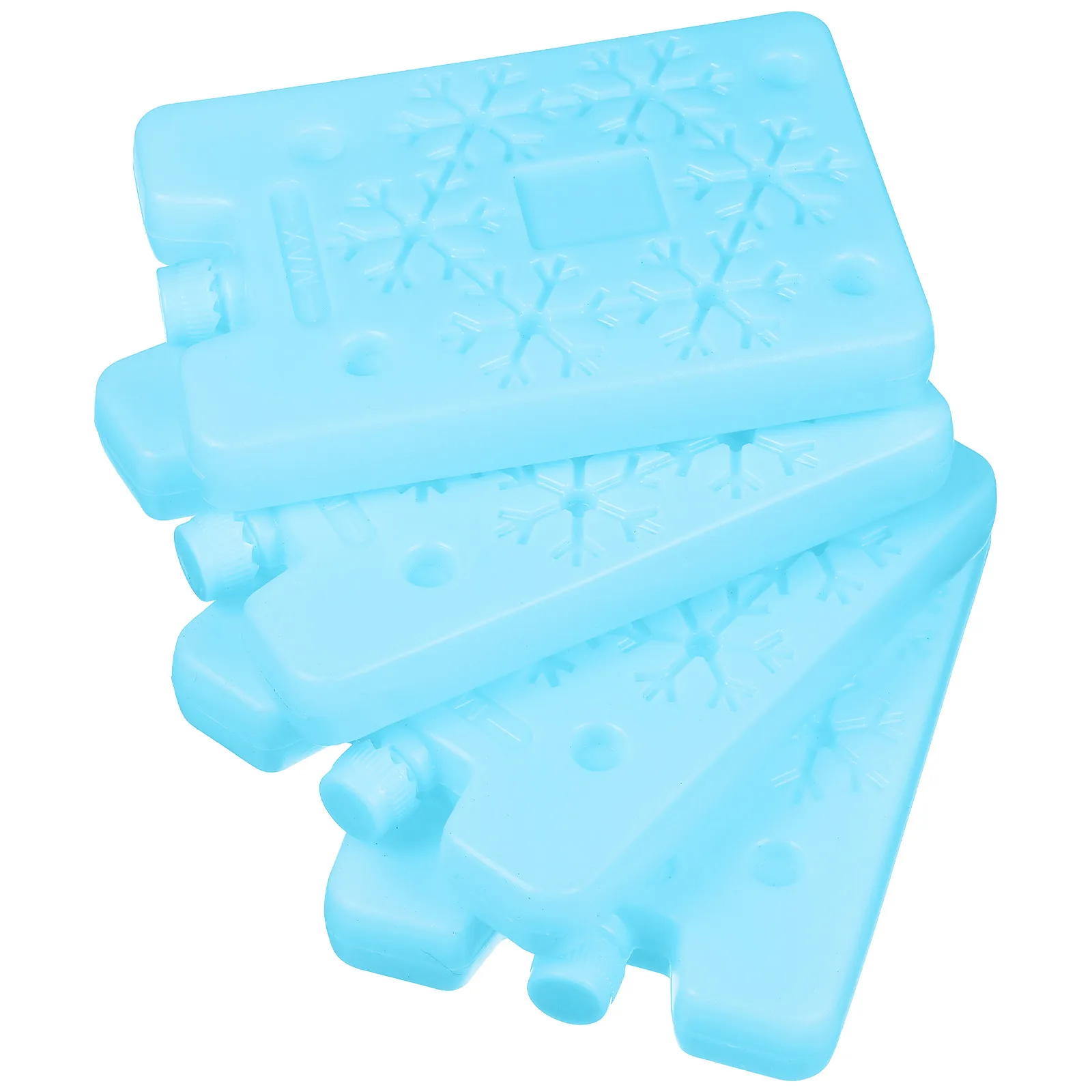4pcs Reusable Ice Packs for Cooler, Lunch Box & First Aid – Flexible Gel Cooling Blocks, PE Construction