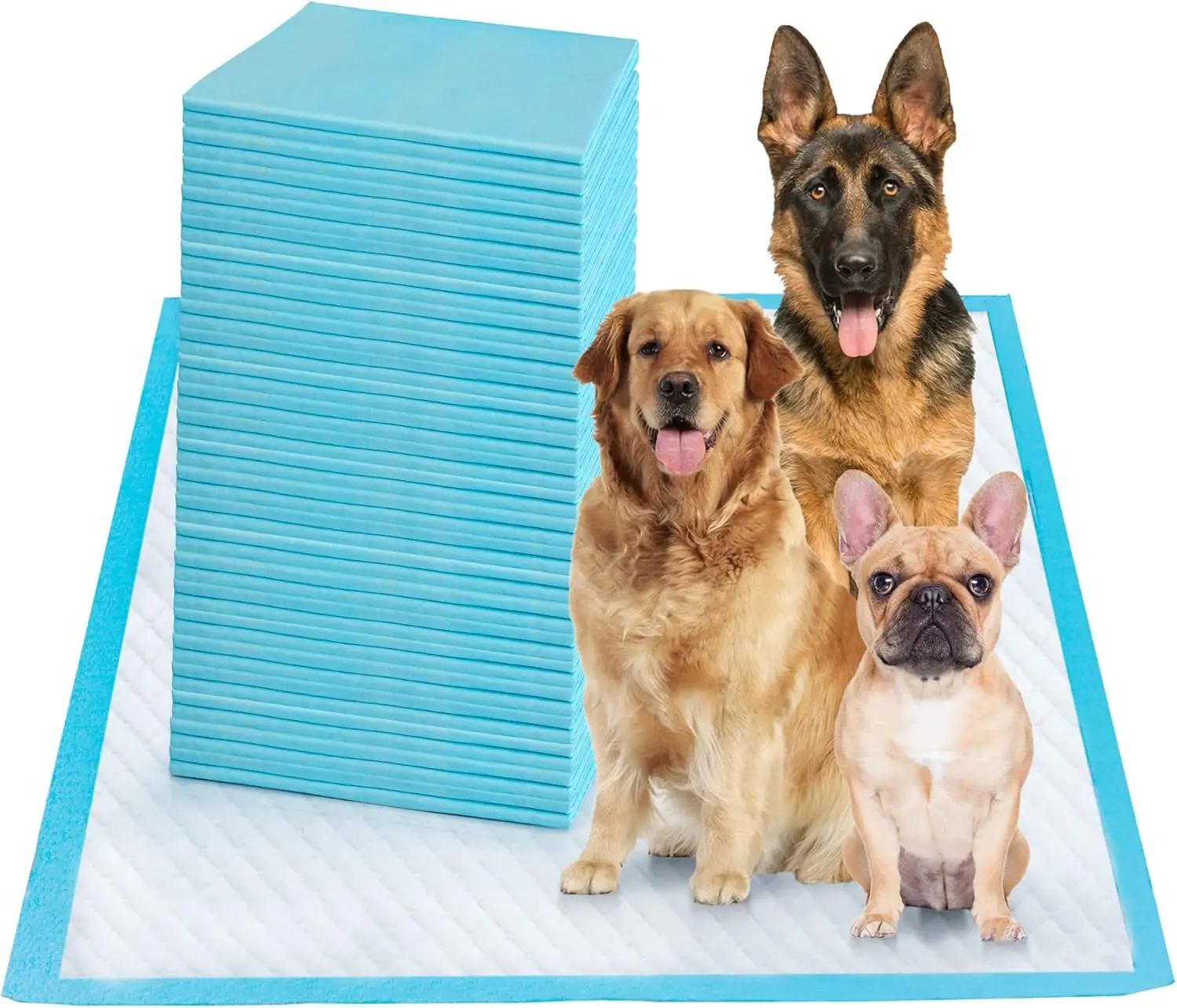 

Super Absorbent Leak-Proof Jumbo Pet Training Pads, Quick Dry Disposable for Dogs Cats Rabbits