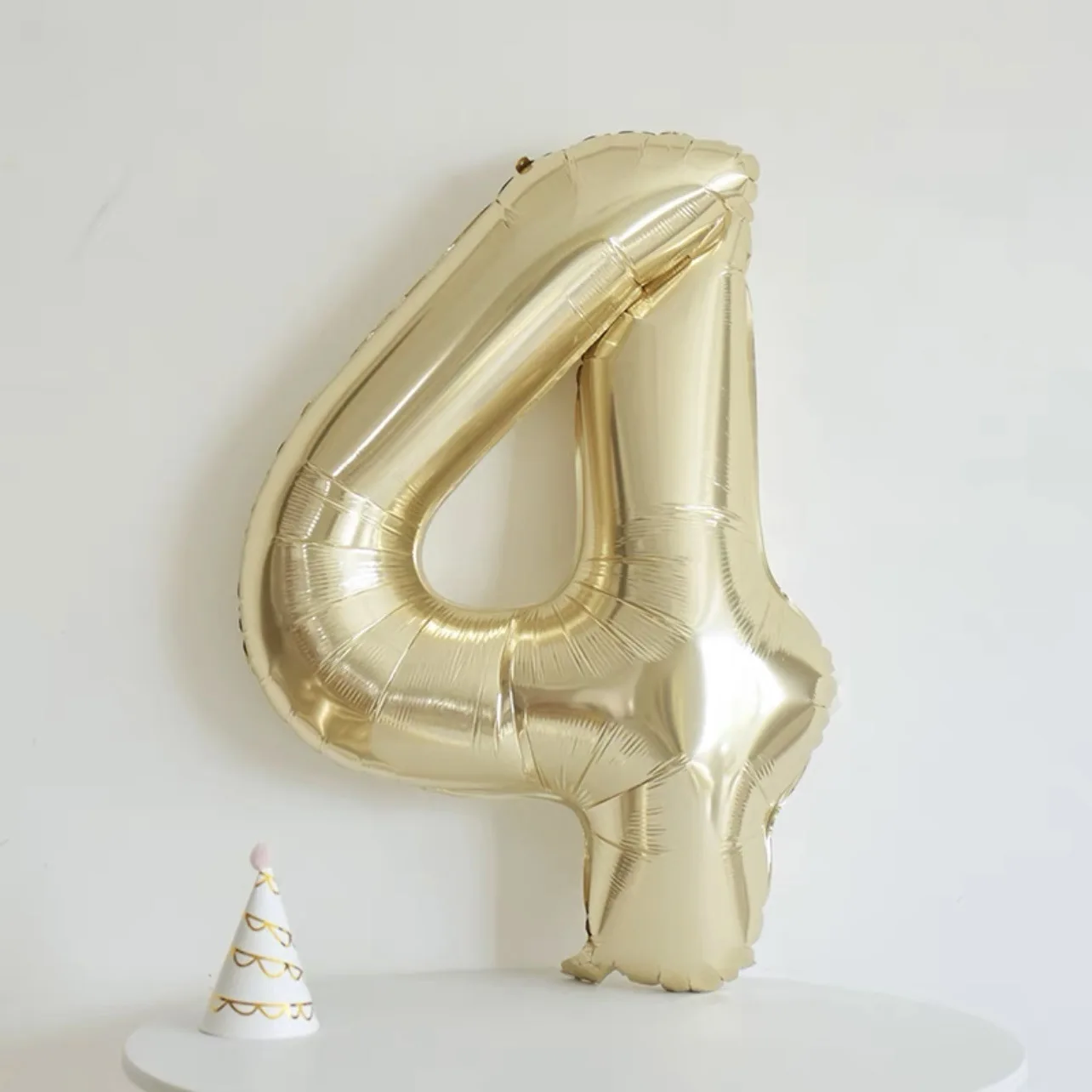 Geburtstagsballon mit Champagner-Gold-Zahlen, 101,6 cm, große Chrom-Gold-Zahlen-Folienballons für Geburtstag, Neujahr, Jahrestag, Dekoration – Detail 14