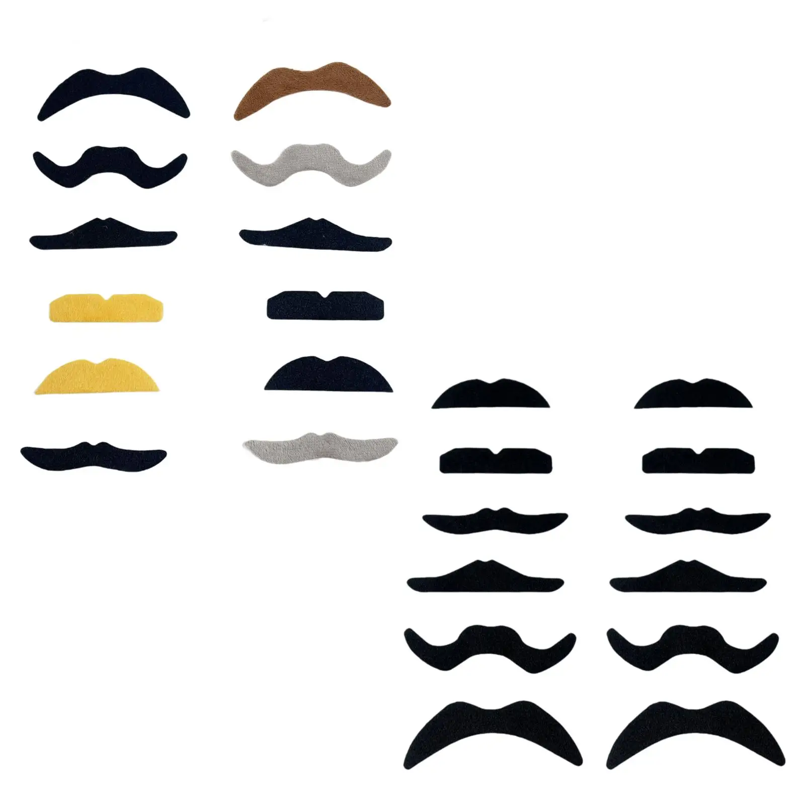 12 Pieces Self Adhesive Mustache Men Women Halloween Beard Beard for Carnival Performance Halloween Role Play Party Supplies