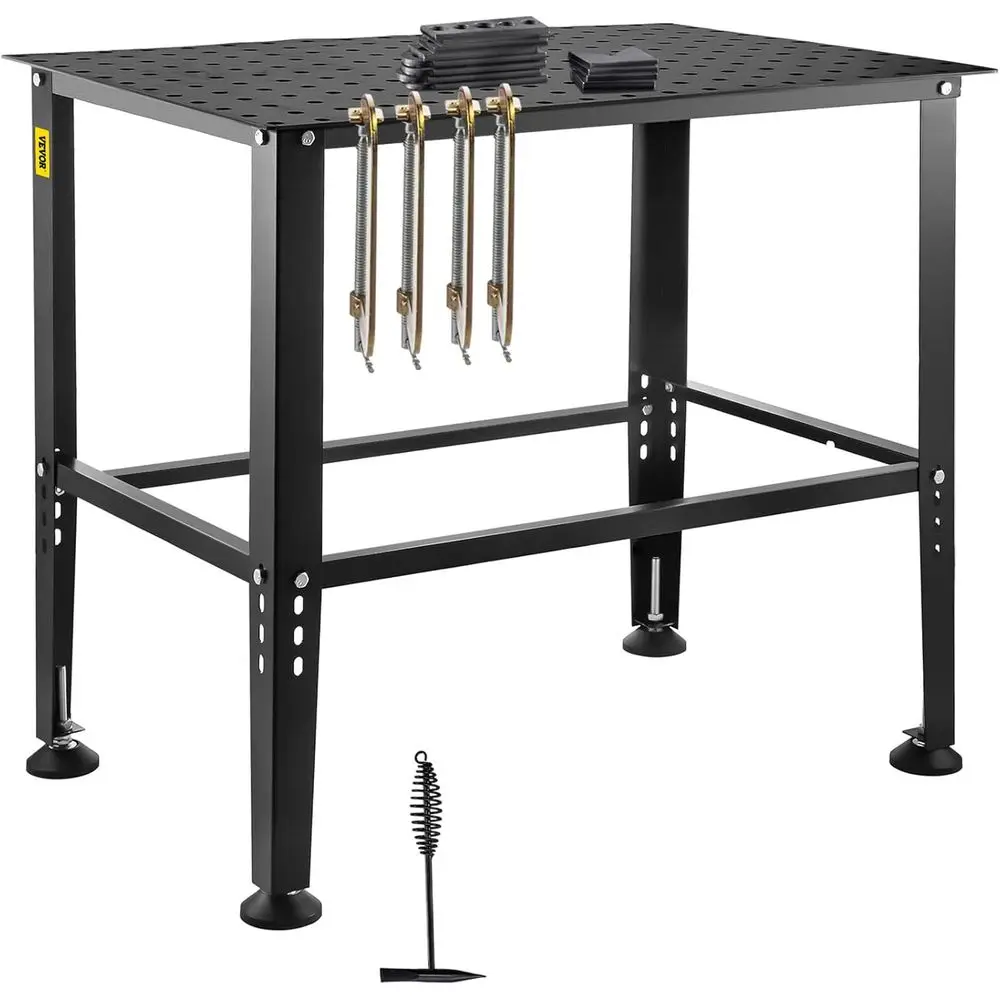 

Welding Table 36" x 24", 800LBS acity Welding Workbench Table, Heavy-Duty Work Bench with 0.63" ixture Holes and Non-Slip oot Pa