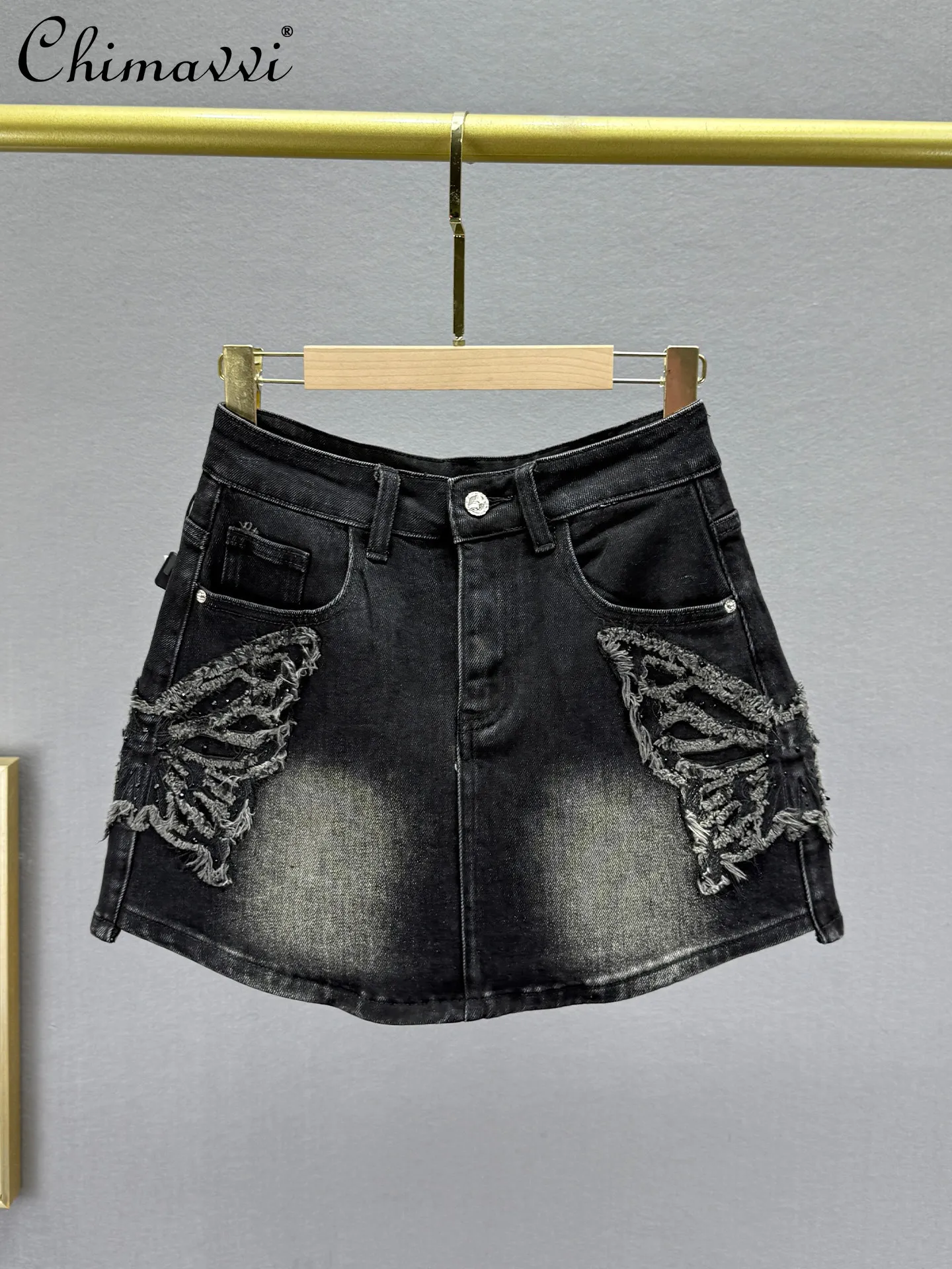 

Black Denim Midi Skirt Women Spring Summer New High Waist Slim Fit European Style Bodycon Skirt Elegant Short Skirts Ladies