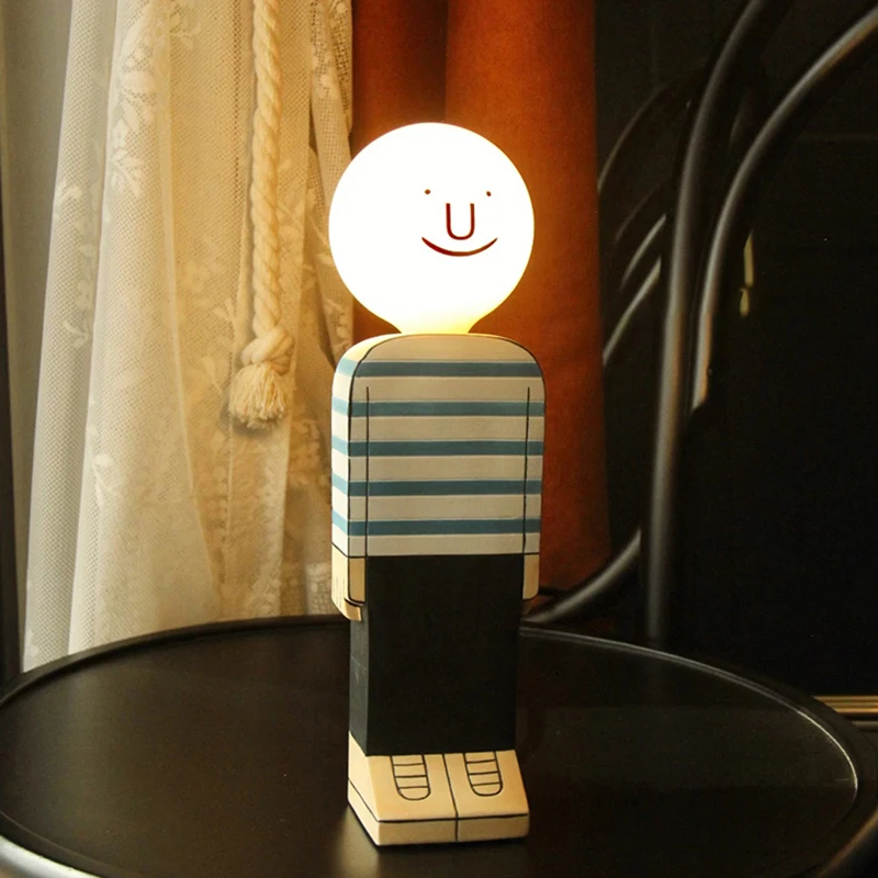 

Home Decor Creative Luminous Statue Desktop Ornaments Simple Bedroom Sculpture Birthday Gifts Indoor Figurine Housewarming Gifts