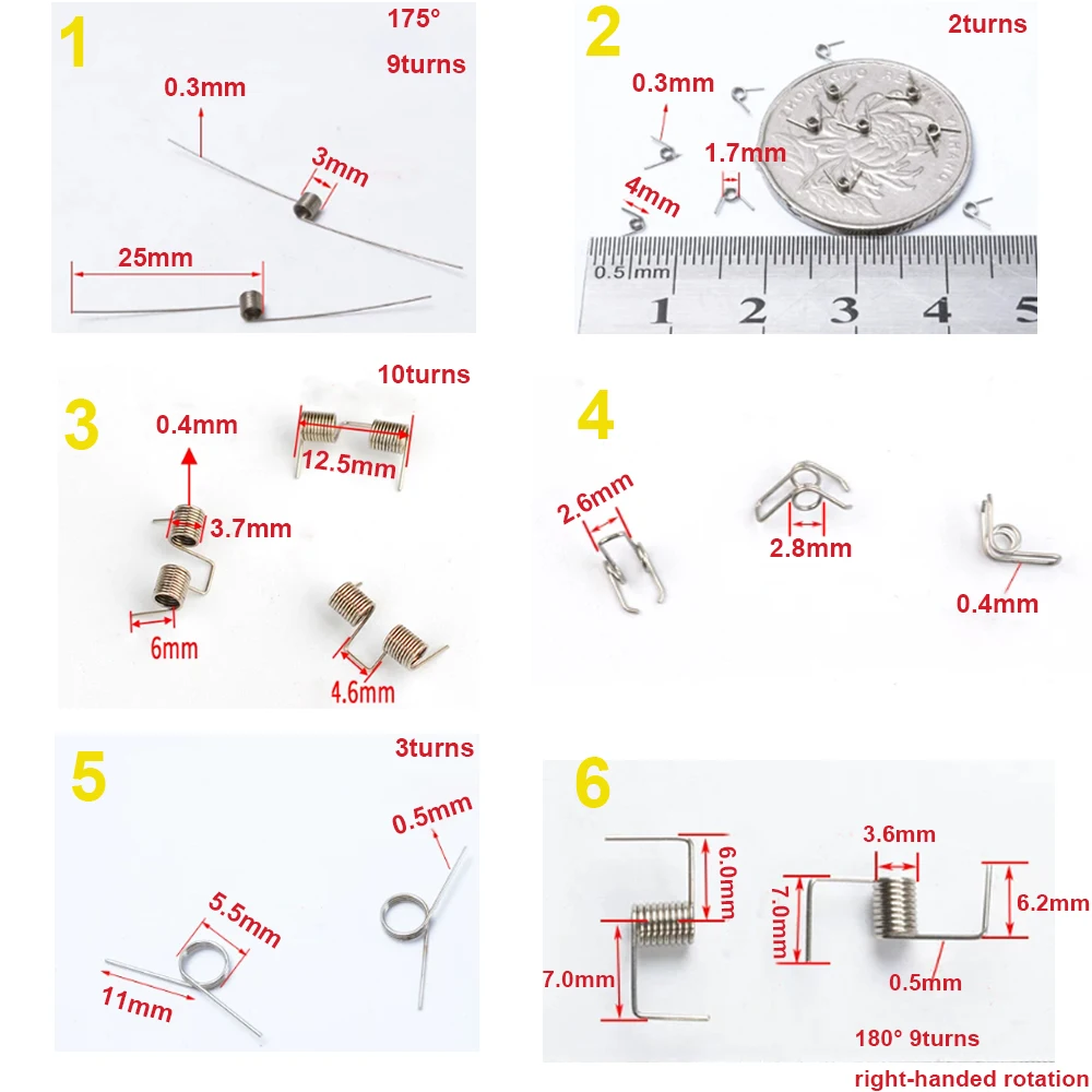 304 Stainless Steel V-Shaped Torsion Spring Wire Diameter 0.3-0.8mm Double Torsion Clamp Irregular Y-shaped Small Hook Spring