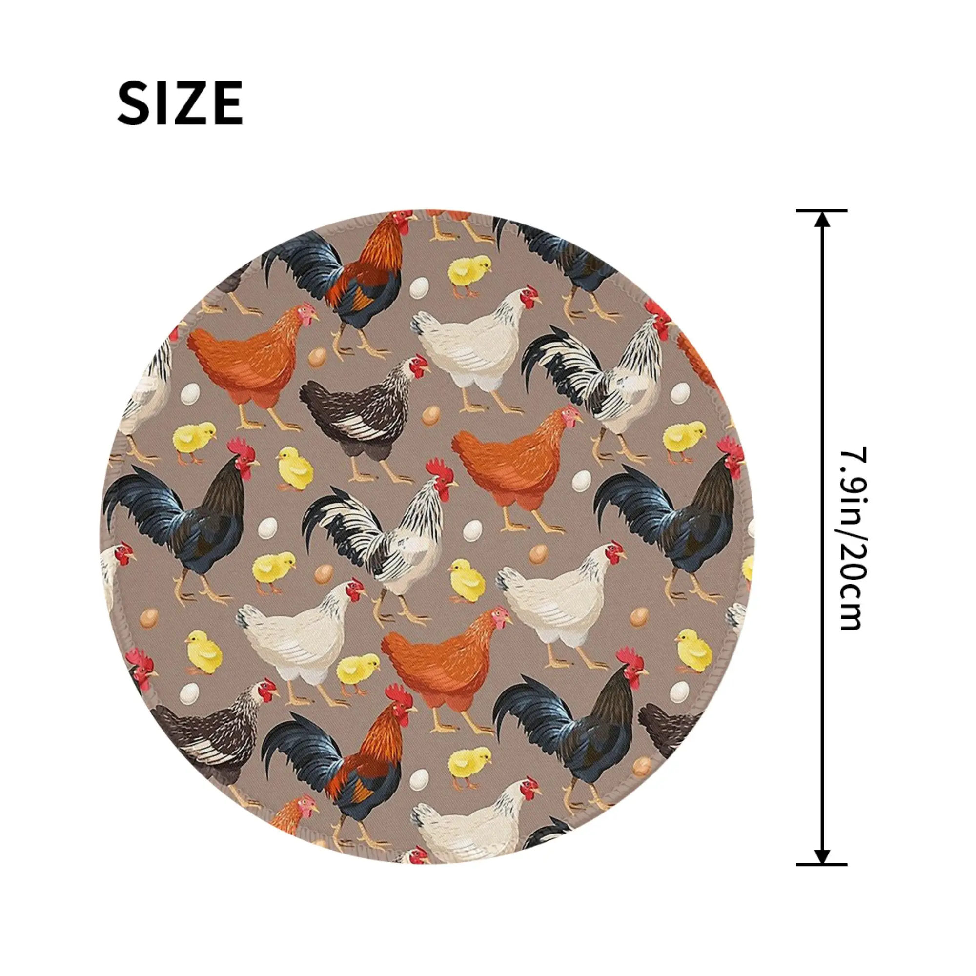 chicken colorfull pattern Mouse Pad Computer Keyboard Mouse Mat Gaming PC Laptop Desk Mat Office Accessories Table Mats