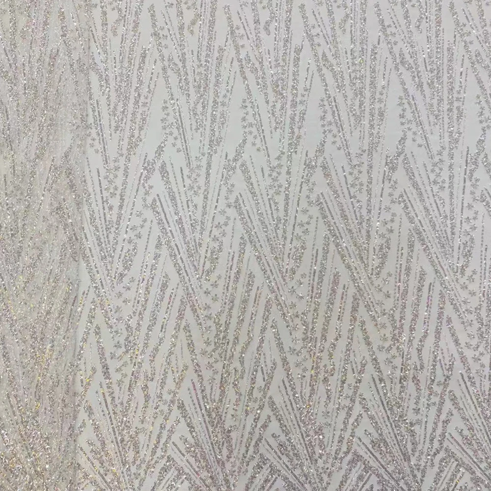 Latest Luxury Versatile Sequin Fabric - 100% Polyester, latest for DIY Curtain, Dresses, Decor | Sold by the Yard