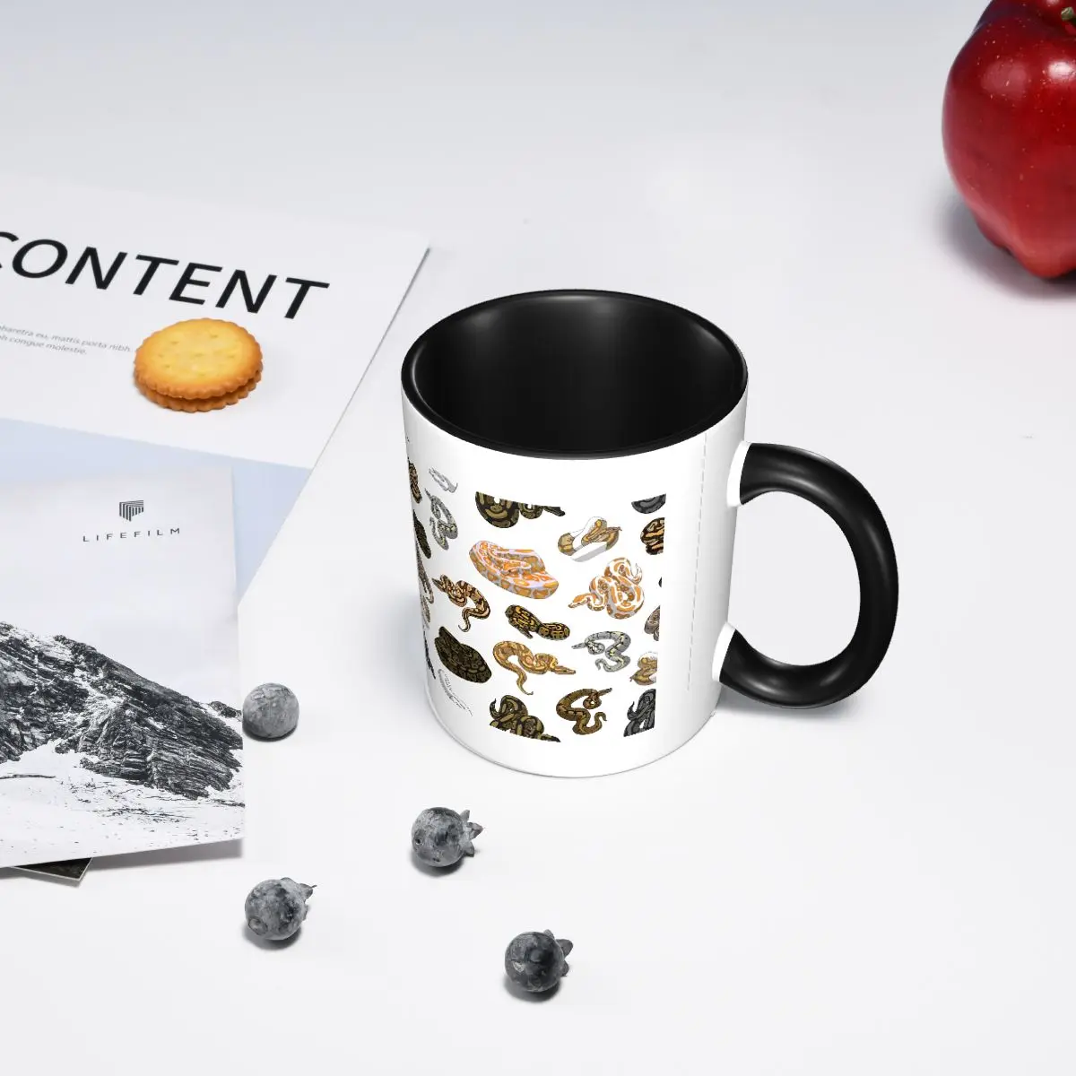 Ball Python Morph Snake Pattern Mug Funny Ceramic Coffee Cups Tea Mugs Milk Cup Drinkware Gift for Woman Man