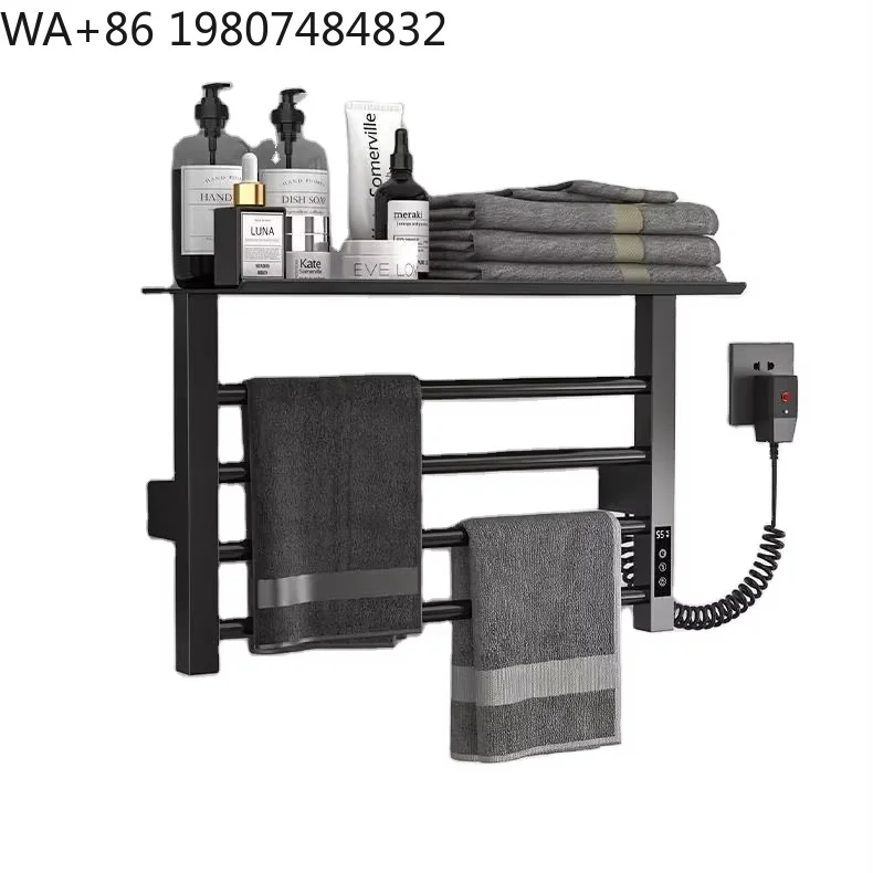 Digital Display Constant Warm Towel Shelf SUS304 Stainless Steel Timing Drying Rack WiFi App Remote Control Hotel Bathroom