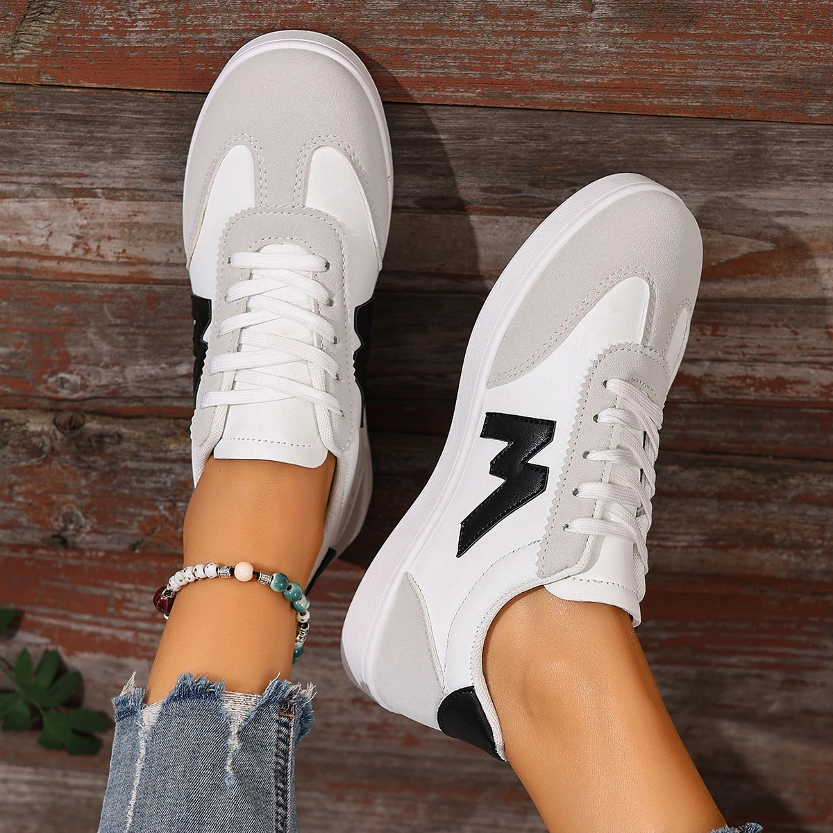 Zapatillas De deporte De diseñador para Mujer, zapatillas ligeras con cabeza redonda y boca profunda, zapatillas informales De encaje cruzado transpirables y versátiles, Zapatos De Mujer