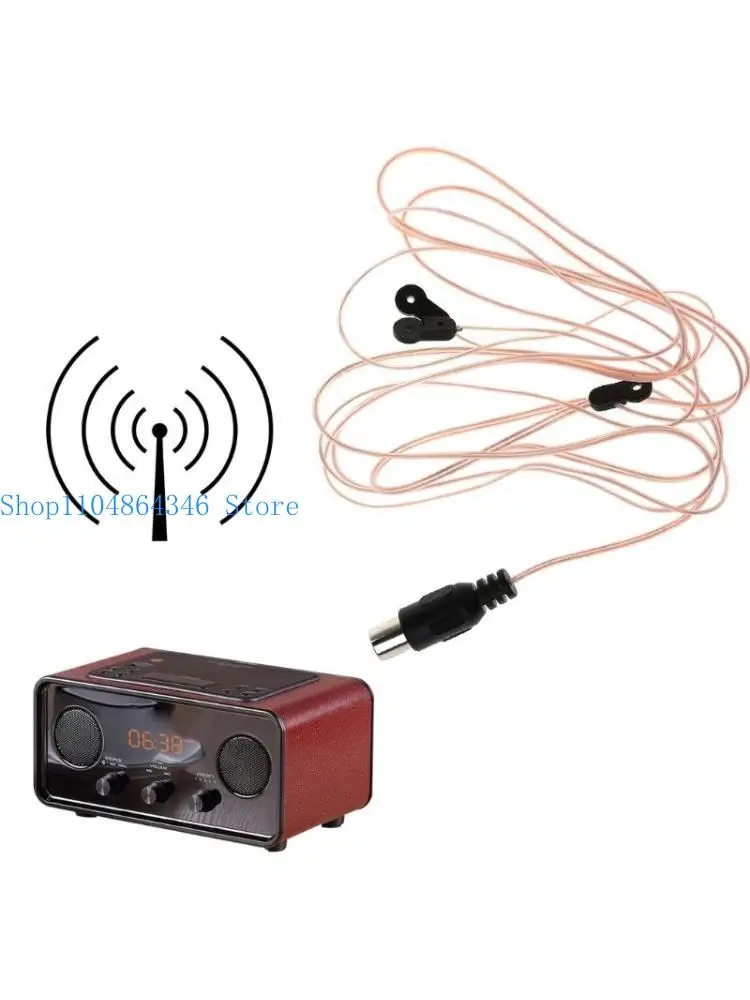 

5asd Универсальный FM-дипольный антенный кабель 520-1710 МГц Женский разъем Проводная антенна для дома Крытый FM-радио Стерео