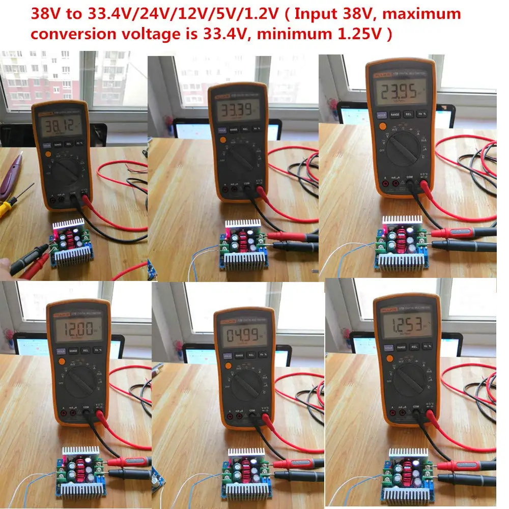 20A 300W CC CV Step Down Module Regulowany DC 6-40V do 1.2-36V Regulator napięcia Buck Converter Zasilacz stałoprądowy