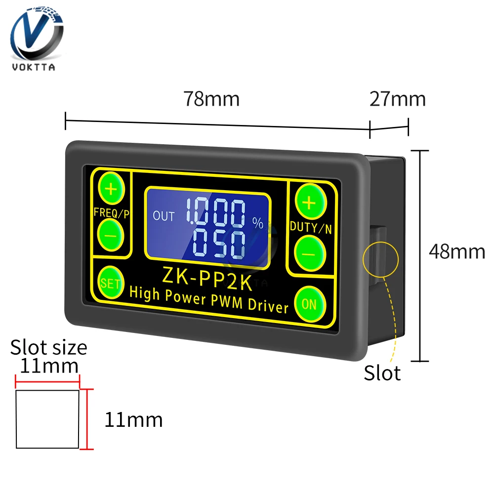 ZK-PP2K Digital PWM Motor Speed Controller generatore di segnale di ritardo regolabile regolatore di velocità del motore a impulsi ad alta potenza