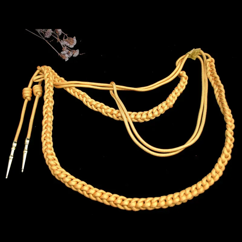 Leger Schouder Aiguillette Gouden Draad Koord Aguillette Aiglet Aglet Honor Guard Art Troupe Officer Soldaat Kostuum Accessoires