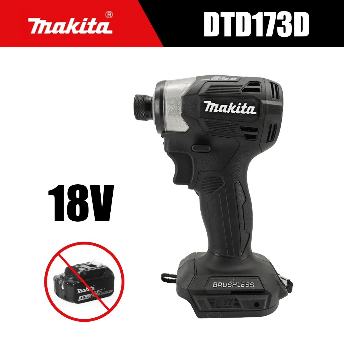 Makita 18V DTD173 borstelloze boormachine, elektrisch gereedschap, veelkleurig, doe-het-zelf, 180 Nm, elektrische houtbout, T-modus