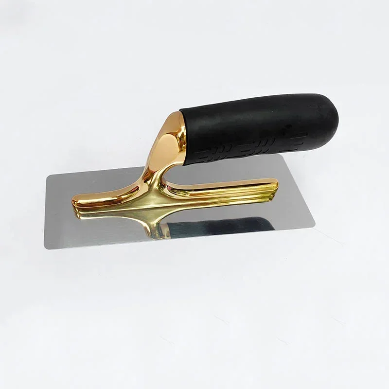 

1 шт., высококачественный золотой пластырь из нержавеющей стали, шпатель для штукатурки, инструменты для строительства стен