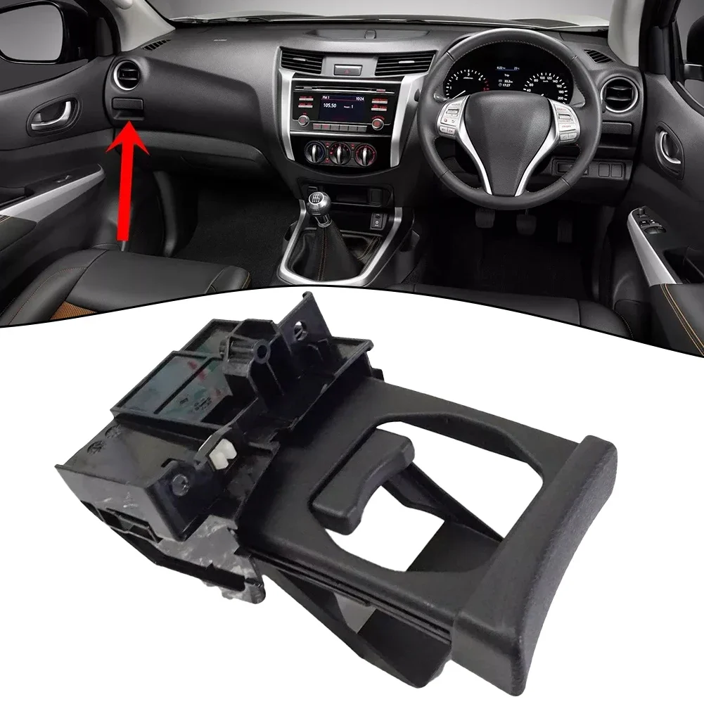 

Front Left Cup Holder For Nissan For Navara D23 2015-2022 684A1-4JA0A Black ABS Replacement Parts Interior Parts Accessories