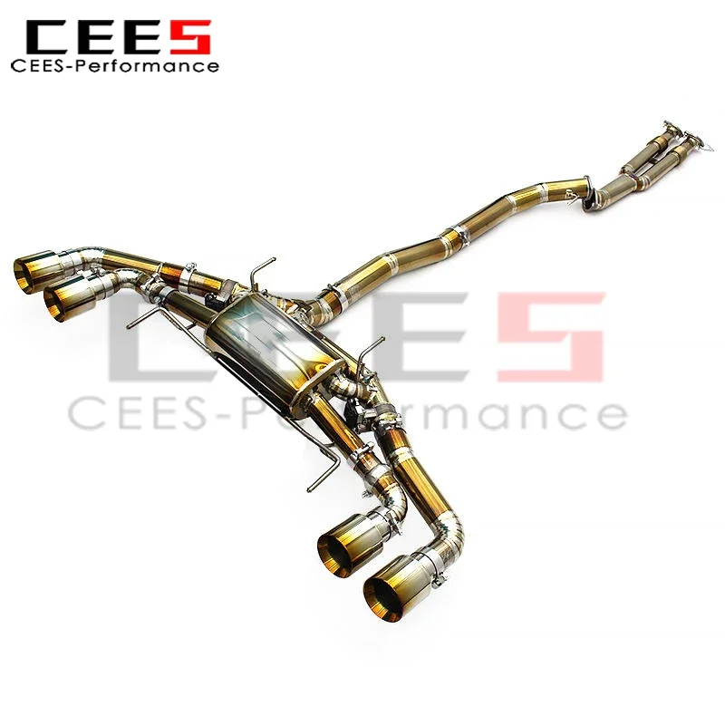 CEES Catback Exhaust Pipes Y Pipe Escape Exhaust Pipe Muffler System for Nissan GTR/GT-R R35 3.8TT