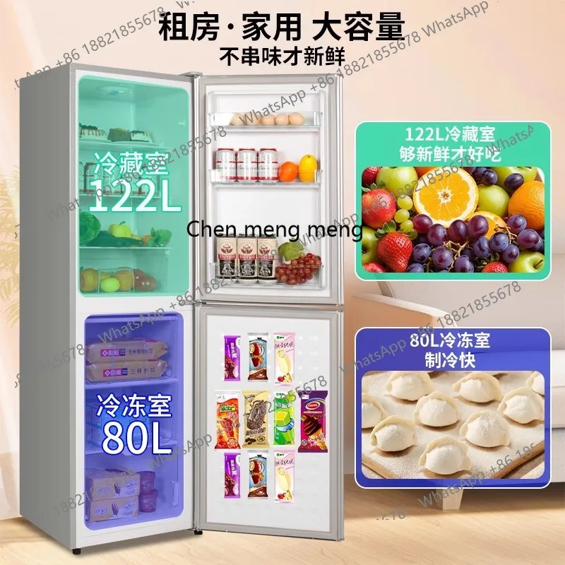 Refrigerador de gran capacidad para casa de alquiler de dos puertas refrigeradas para el hogar