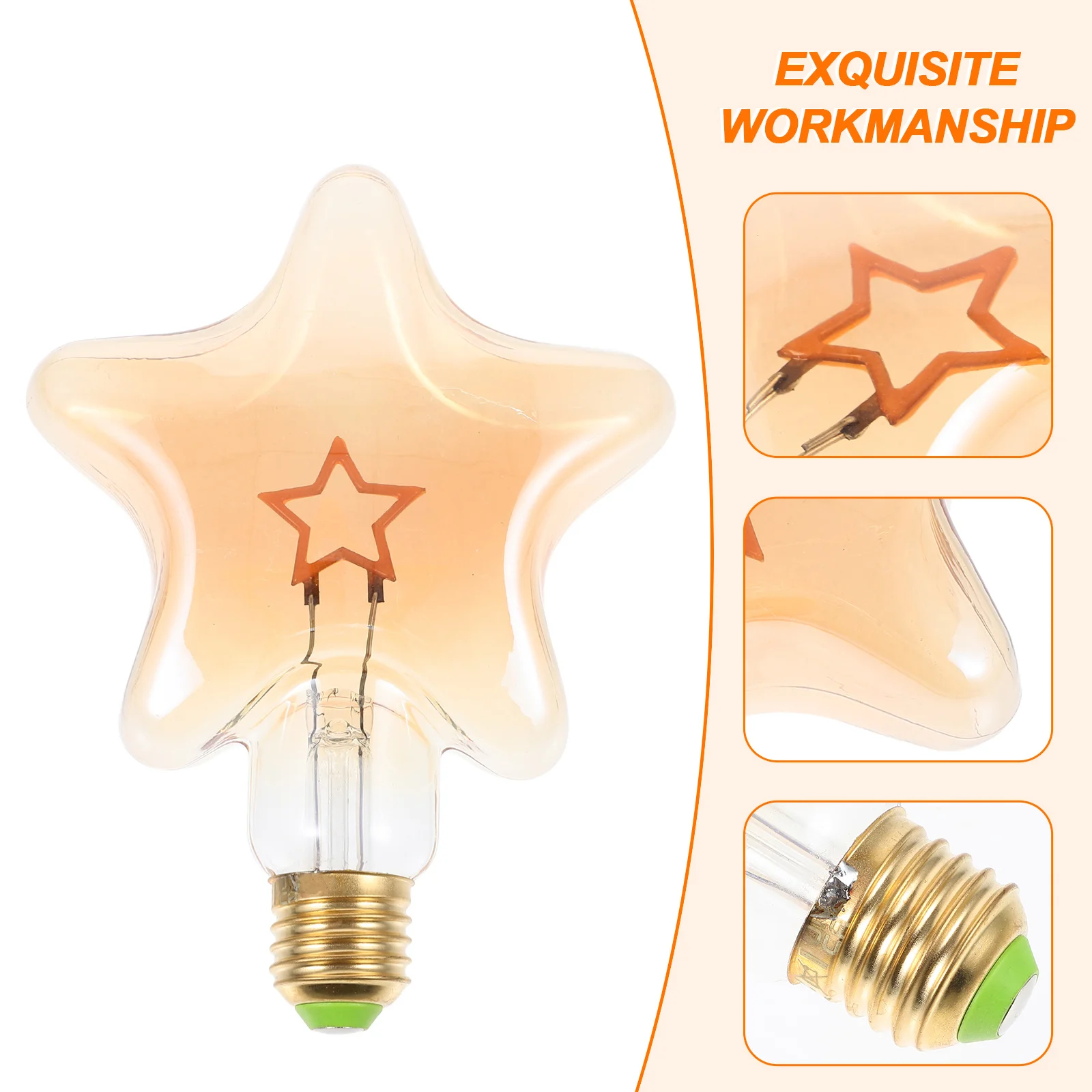 

Star Shaped Vintage LED Light Bulb Christmas Bulb Outdoor Decorative Lighting for Holiday Celebration and Cozy Atmosphere