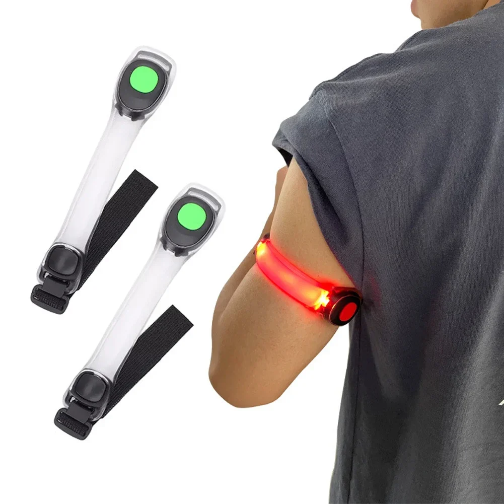 Adjustable Night Running Armband Light LED Light Up Armband Wearable Running Arm Belt Glow Cycling Concert Roller Skates