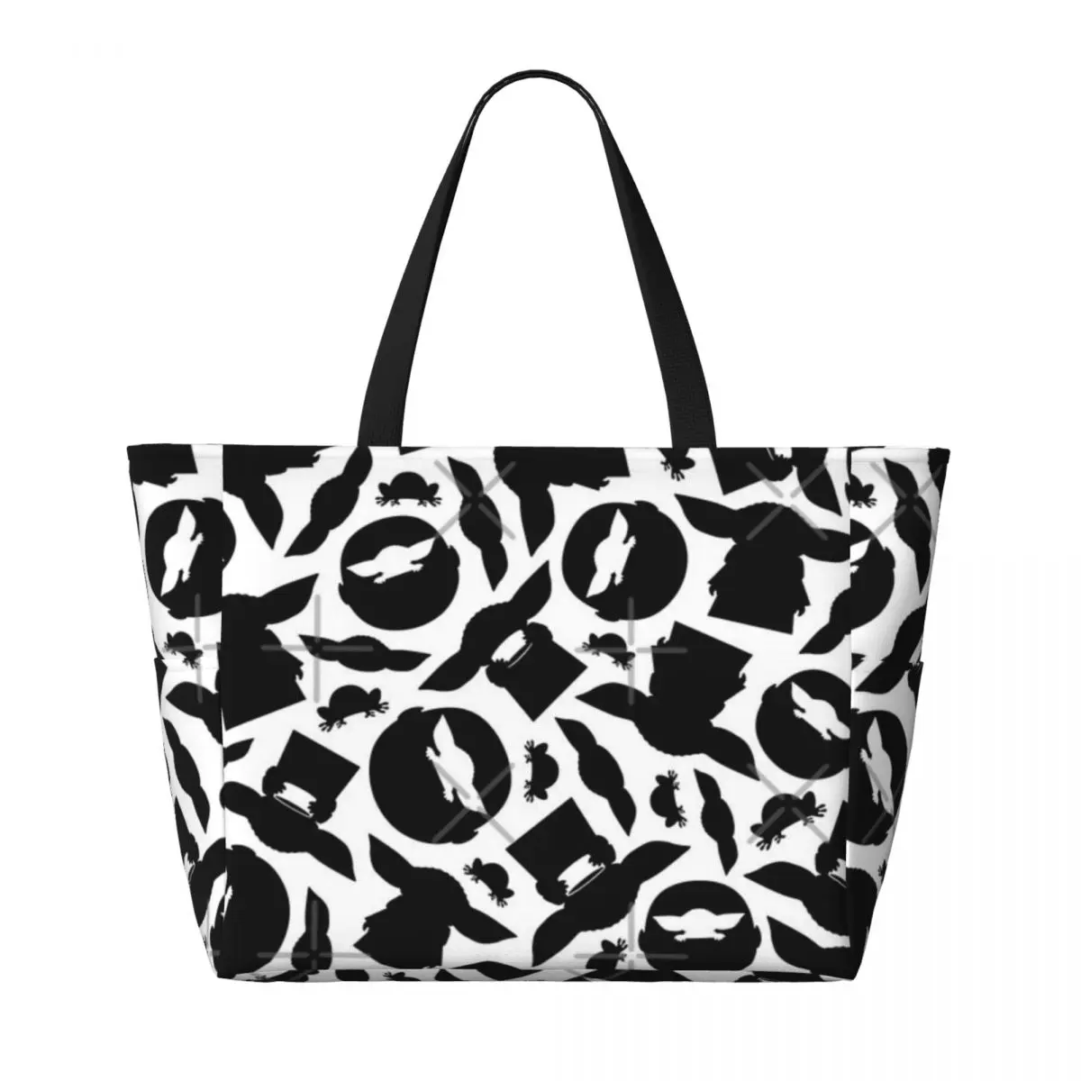 Monochrome Silhouetten Strand Reisetasche, Einkaufstasche beliebte praktische Reise Umhängetasche Multi-Style-Muster