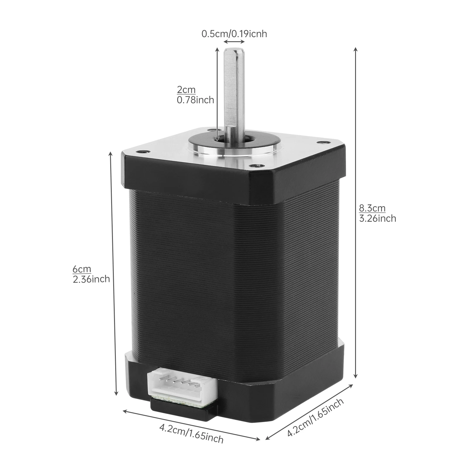 Nema 17 Stepper Motor 60MM 42 Bipolar Motor 1.7A 70N.cm(99.13oz.in) 2 Phase 4 Wire 1.8 Degree for DIY CNC 3D Printer