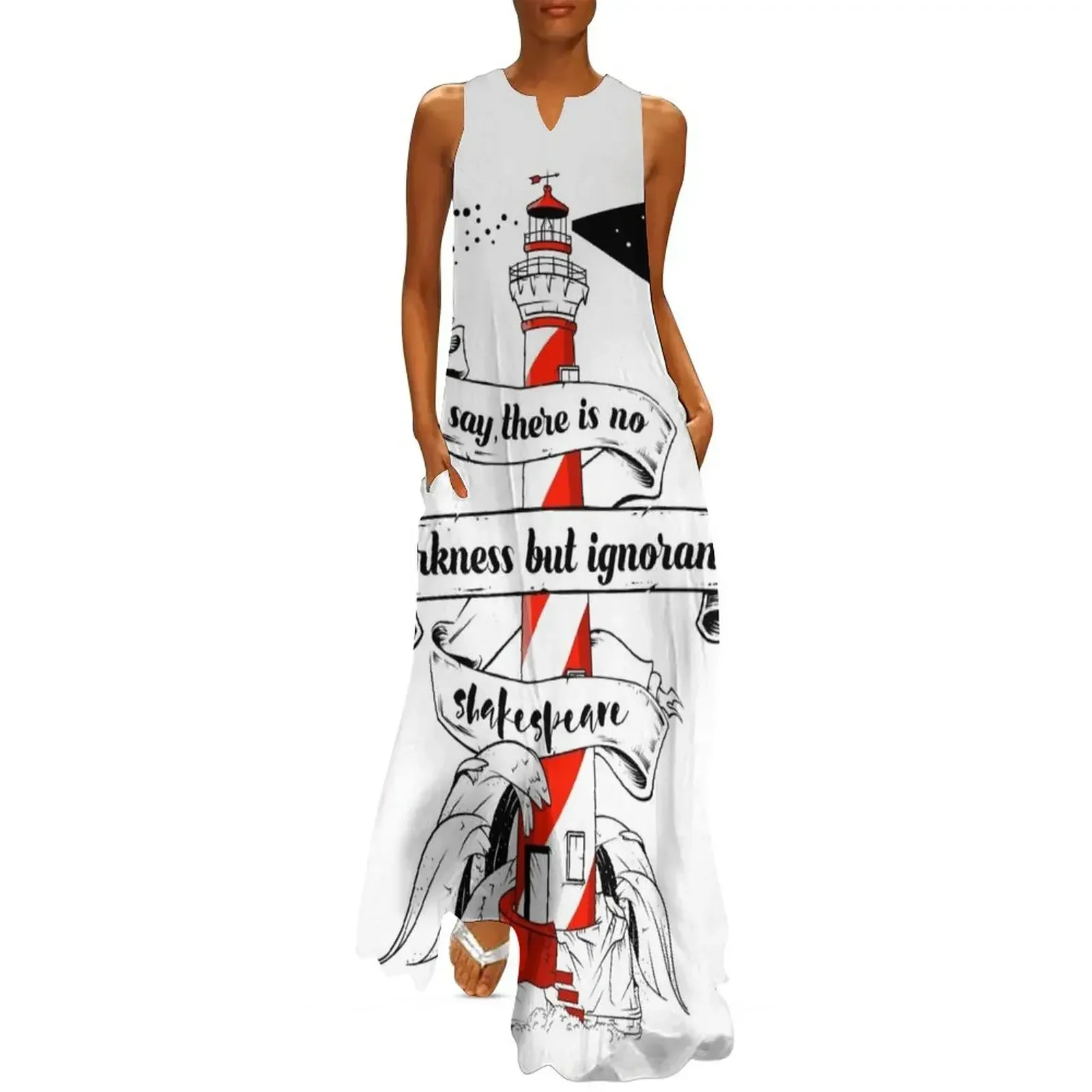 

I say, there is no darkness but ignorance SHAKESPEARE Long Dress ladies dresses for special occasions Women's dresses Dress