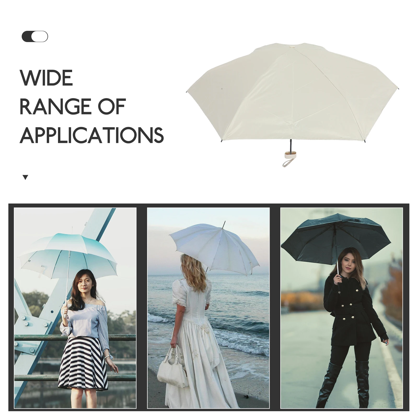 

Sun Umbrella Travel Rain Wind Resistant Umbrellas for Windproof Uv Protection Cute Women Compact