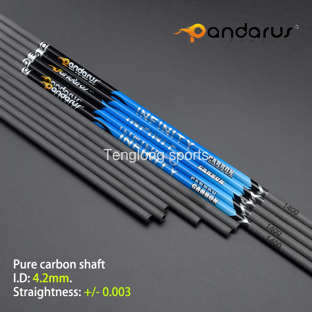 12Pcs I.D 4.2mm Carbon Shaft 30in Straightness 0.003 Spine 300/350/400/500/600/700/800/900/1000/1100