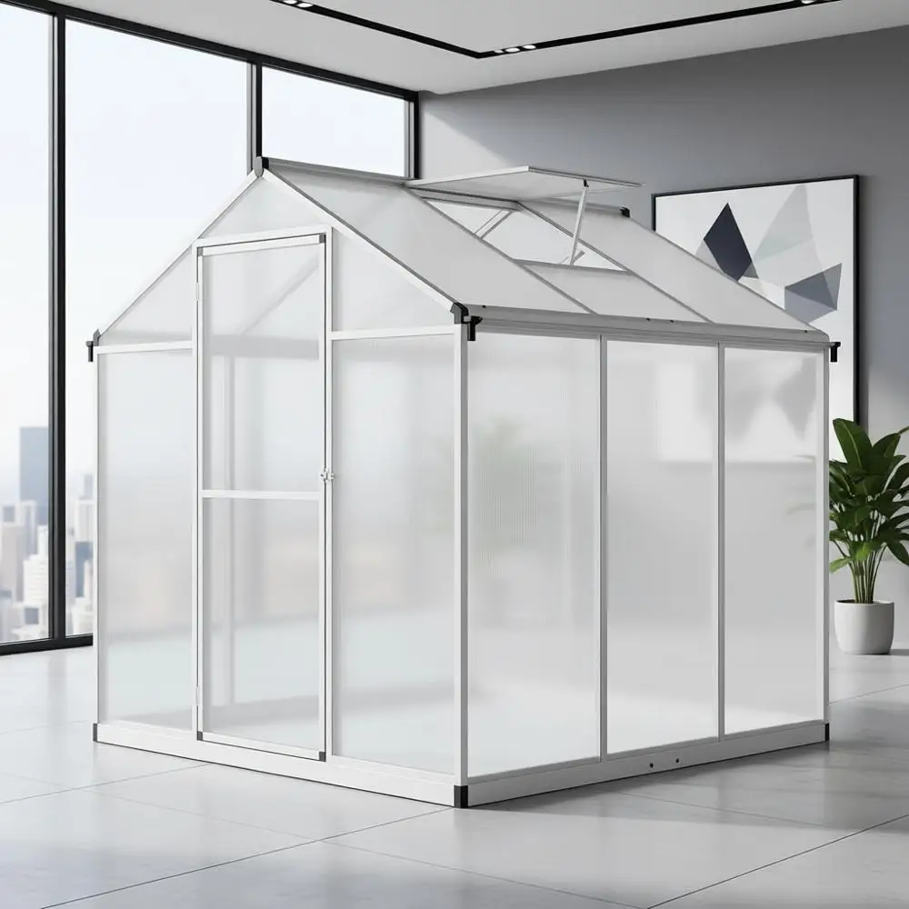 

Large Walk-in Greenhouse with 24 x 23 Roof Vent for Outdoor Gardening and Plant Growth