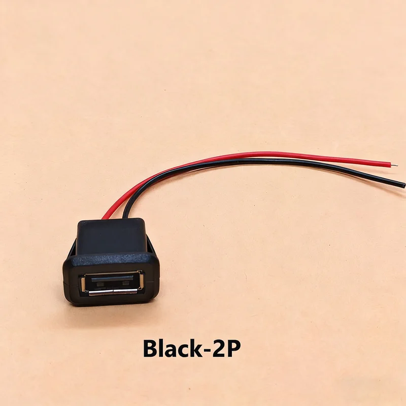 1/2/5PCS USB 2.0 Female Power Socket 2/4Pin Charging Port Connector With PH2.0 Cable Terminal USB Charger Socket