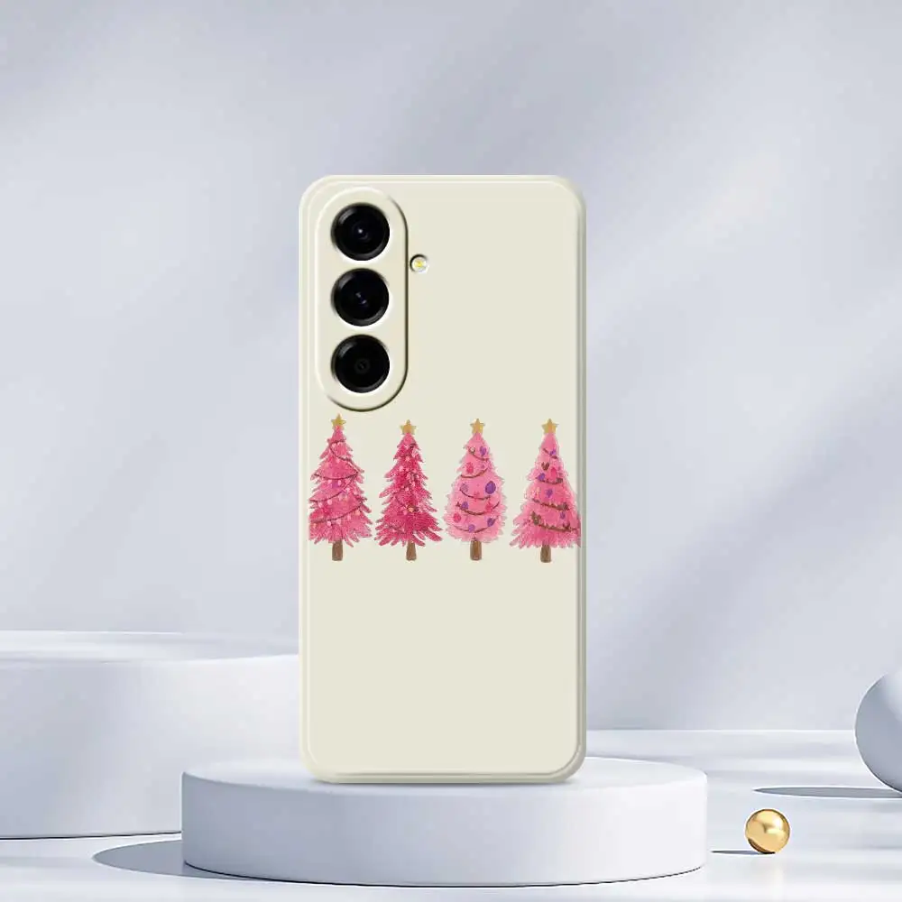 핑크 크리스마스 트리 폰 케이스 삼성 갤럭시 A56 A32 A23 A22 5G A32 A23 4G A55 A54 A53 A52 A51 A35 A34 A31 A25 소프트 커버