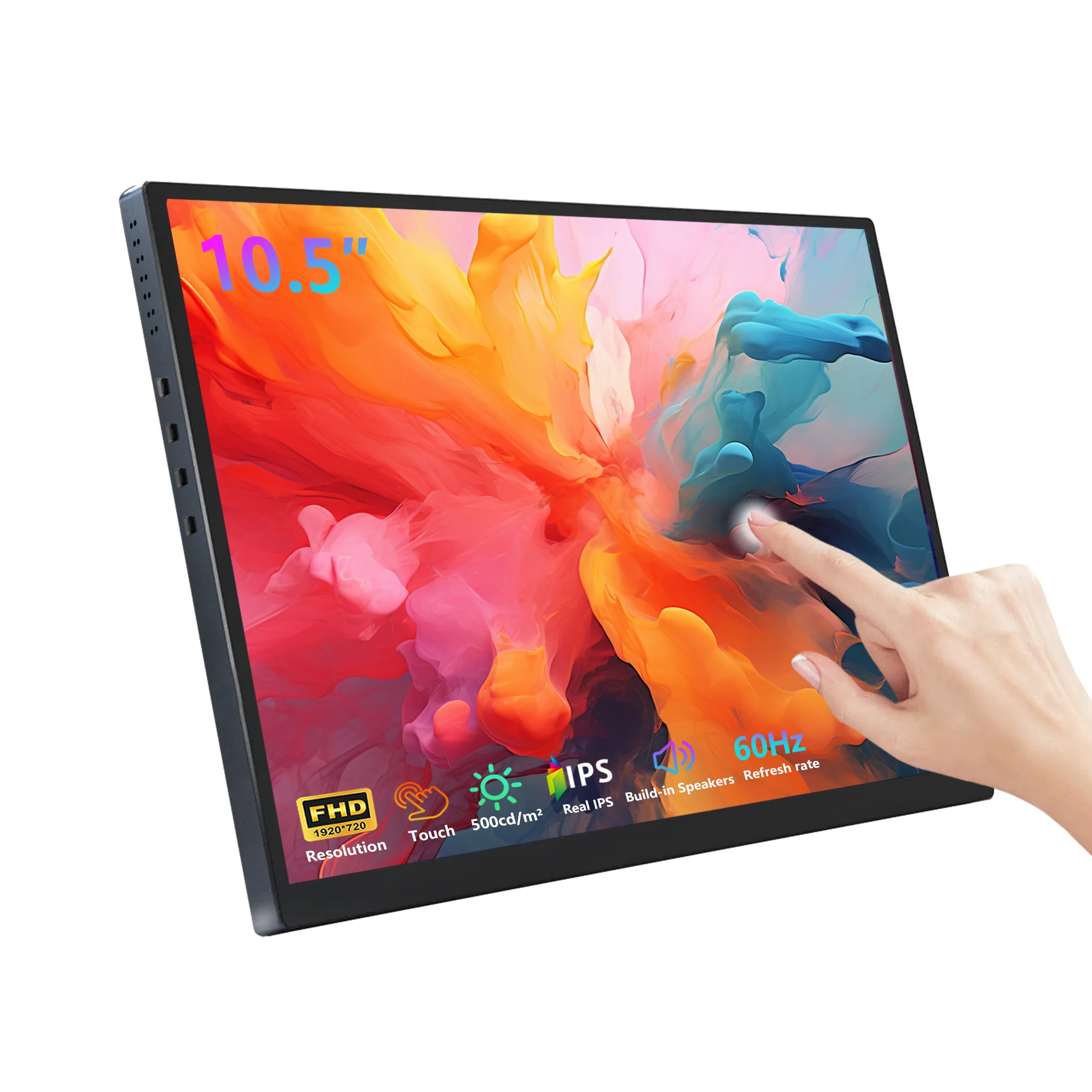 

AMOLED 2.5K Portable Monitor Touchscreen 10.5 inch 2560x1600 Secondary Display for Raspberry Pi Laptop PC Switch PS5